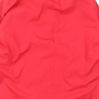 Mens UK Size 15 Banner Red  Button-Up Long Sleeve Casual Shirt