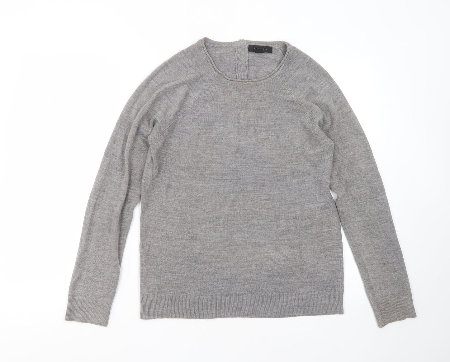 Primark Womens Grey Round Neck  Acrylic Pullover Jumper Size 12