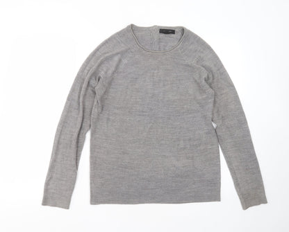 Primark Womens Grey Round Neck  Acrylic Pullover Jumper Size 12