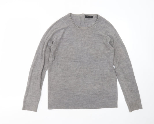 Primark Womens Grey Round Neck  Acrylic Pullover Jumper Size 12