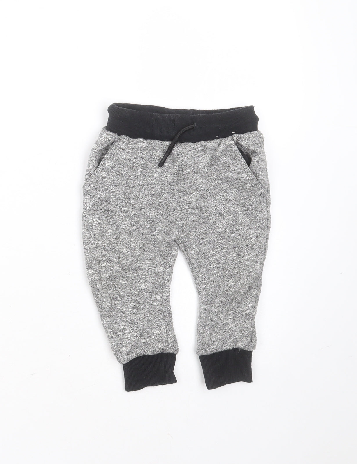 F&F Baby Grey  Polyester Jogger Trousers Size 12-18 Months  Drawstring