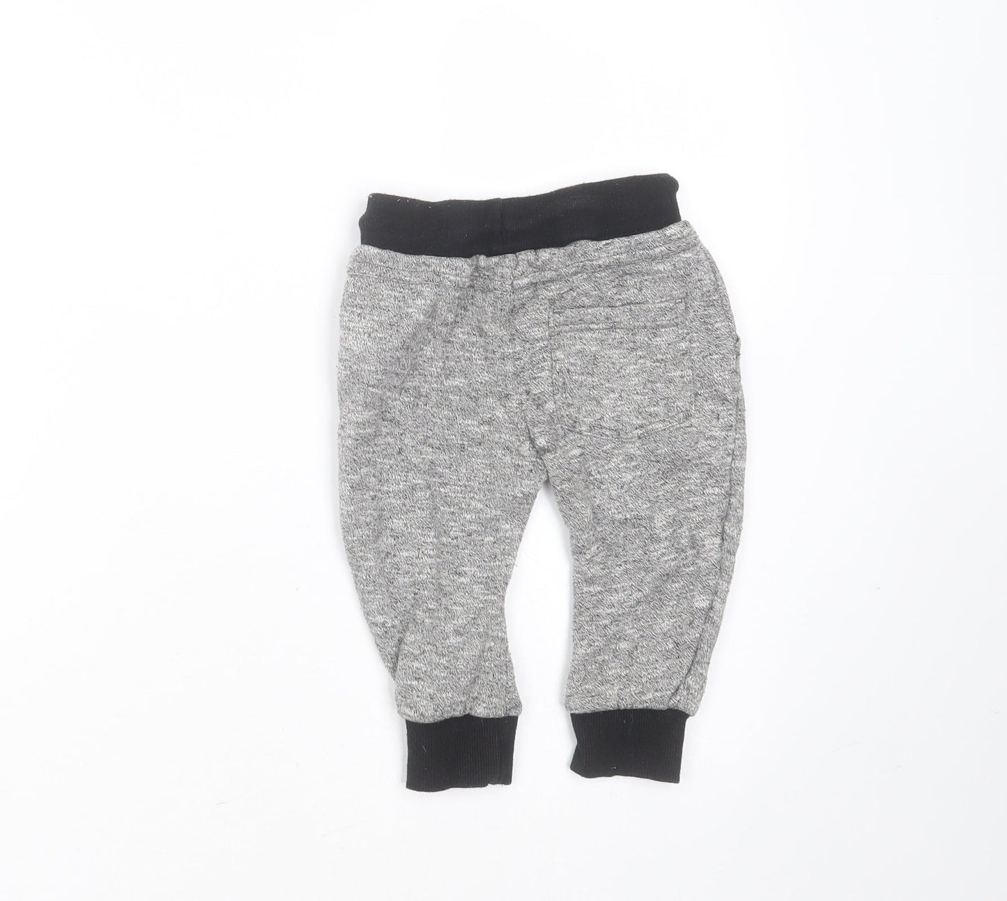 F&F Baby Grey  Polyester Jogger Trousers Size 12-18 Months  Drawstring