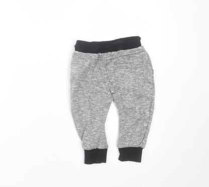 F&F Baby Grey  Polyester Jogger Trousers Size 12-18 Months  Drawstring