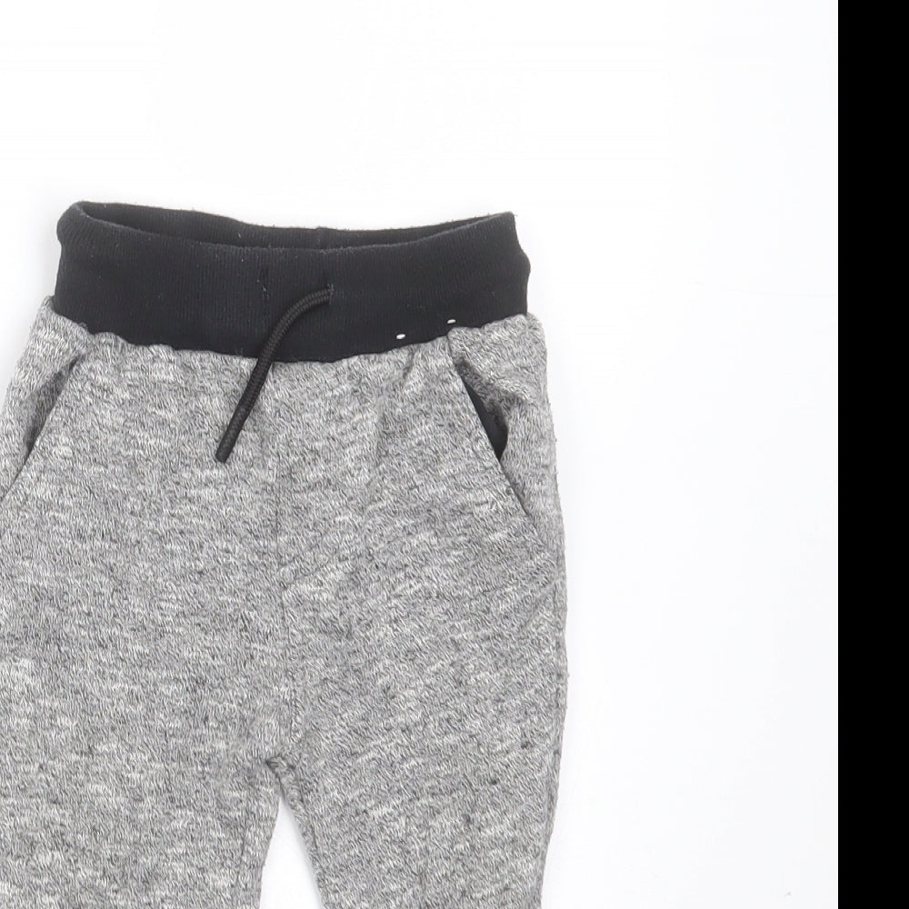 F&F Baby Grey  Polyester Jogger Trousers Size 12-18 Months  Drawstring
