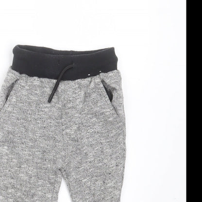 F&F Baby Grey  Polyester Jogger Trousers Size 12-18 Months  Drawstring