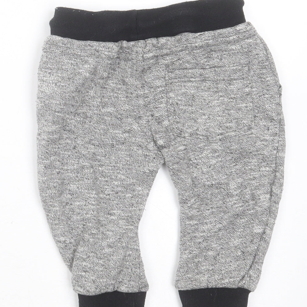 F&F Baby Grey  Polyester Jogger Trousers Size 12-18 Months  Drawstring