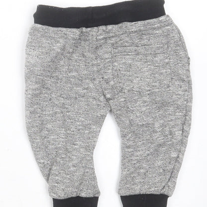 F&F Baby Grey  Polyester Jogger Trousers Size 12-18 Months  Drawstring