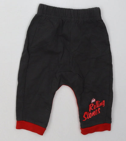 George Boys Grey  Cotton Capri Trousers Size 3-6 Months   - The Rolling Stones