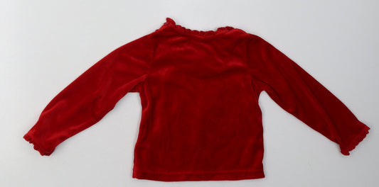 mataan Girls Red Geometric Polyester Cami Pyjama Top Size 18-24 Months  Button - Minnie Mouse