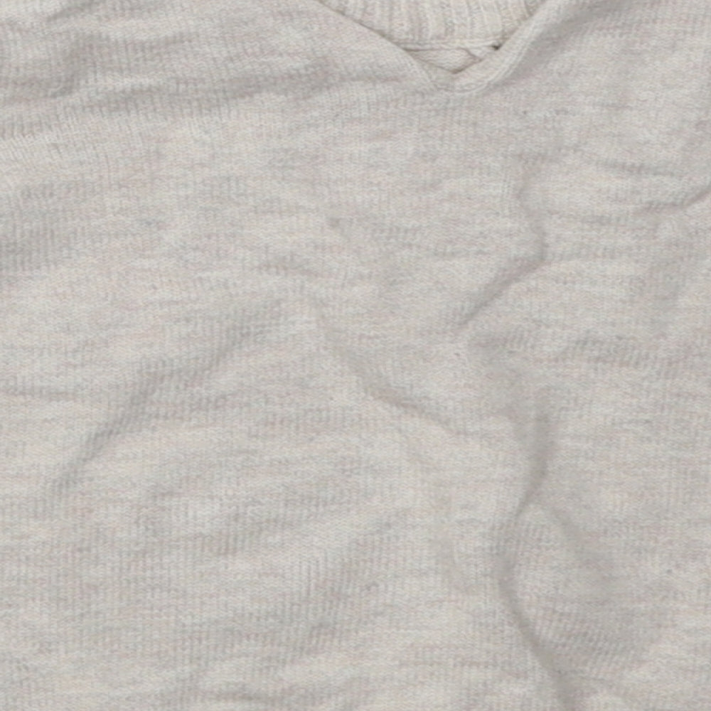 Sainsburys Girls Beige Floral Cotton Basic Casual Size 0-3 Months Crew Neck Button