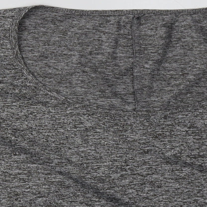 Matalan Womens Grey  Polyester Cropped T-Shirt Size XL Scoop Neck Pullover
