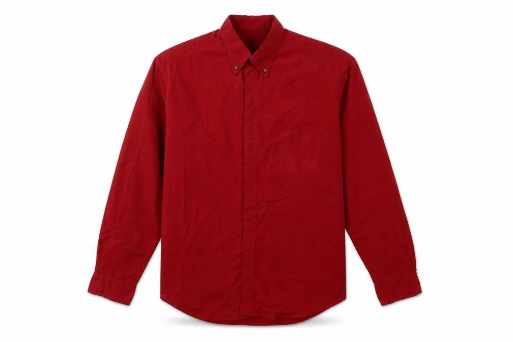 Mens UK Size S johnathan adams Red  Button-Up Long Sleeve Casual Shirt