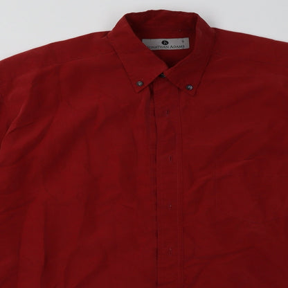 Mens UK Size S johnathan adams Red  Button-Up Long Sleeve Casual Shirt