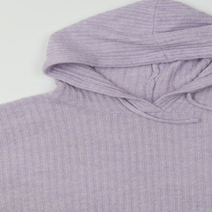 New Look Womens Purple  Acrylic Pullover Hoodie Size L  Pullover