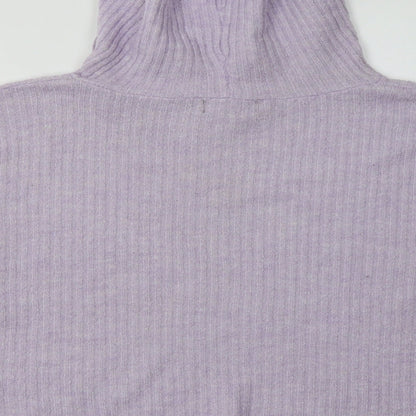 New Look Womens Purple  Acrylic Pullover Hoodie Size L  Pullover