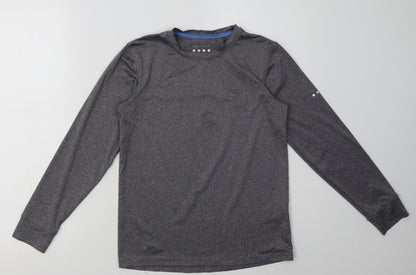 Matalan Boys Grey  Polyester Basic Casual Size 10-11 Years Crew Neck Pullover