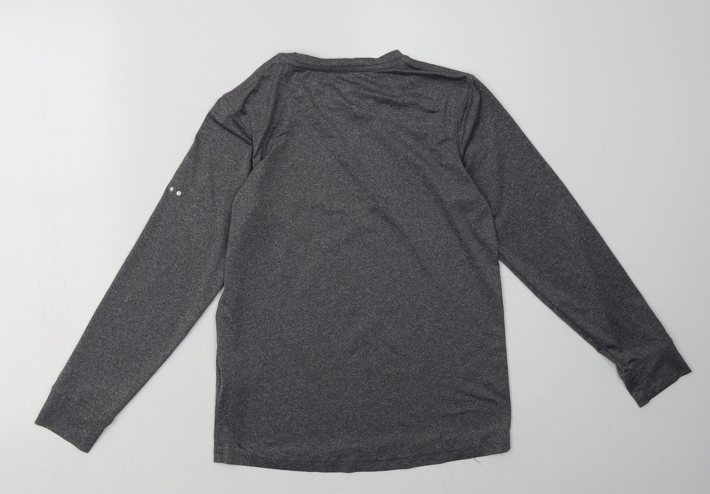 Matalan Boys Grey  Polyester Basic Casual Size 10-11 Years Crew Neck Pullover