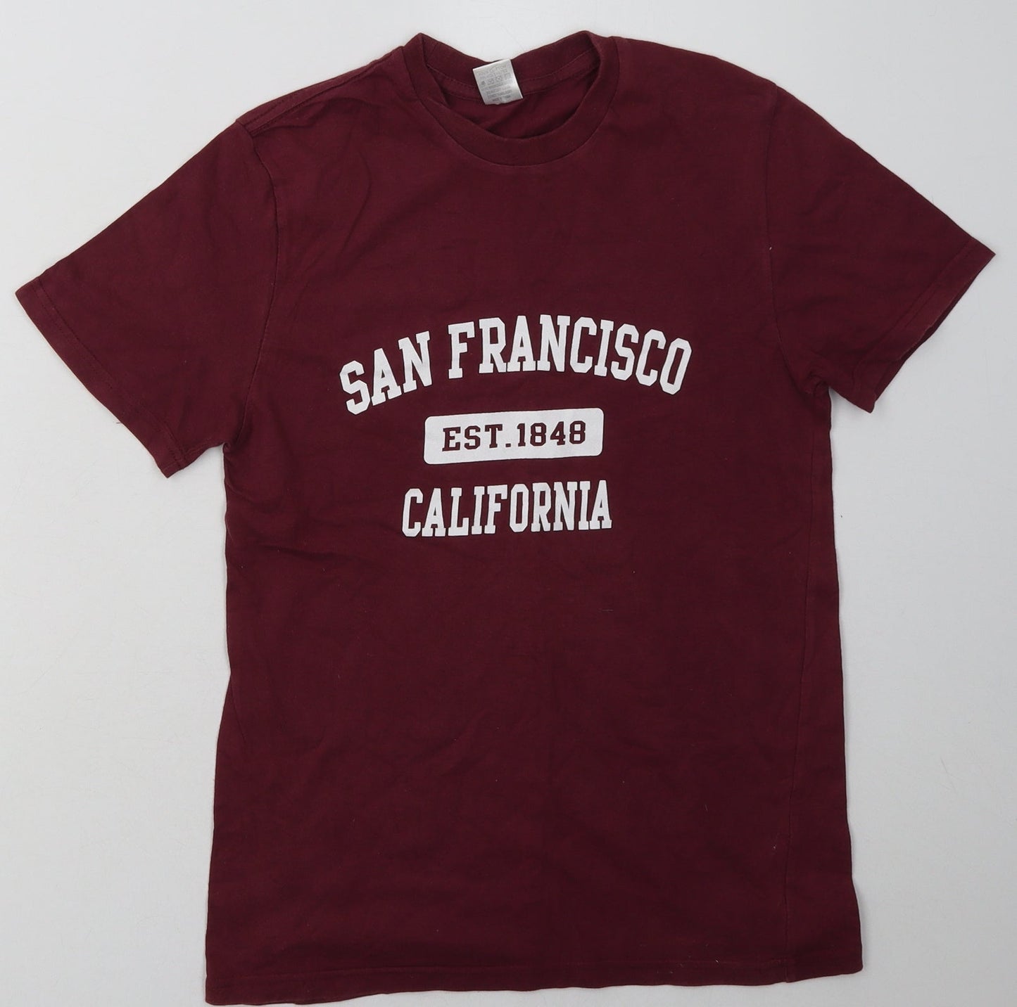 apparel Womens Purple  Cotton Basic T-Shirt Size L Crew Neck - San Francisco