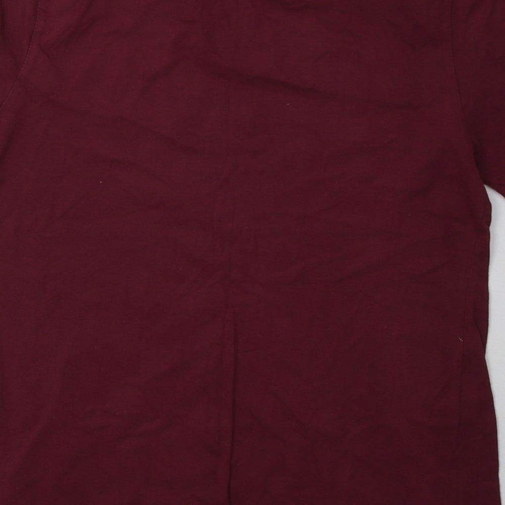 apparel Womens Purple  Cotton Basic T-Shirt Size L Crew Neck - San Francisco