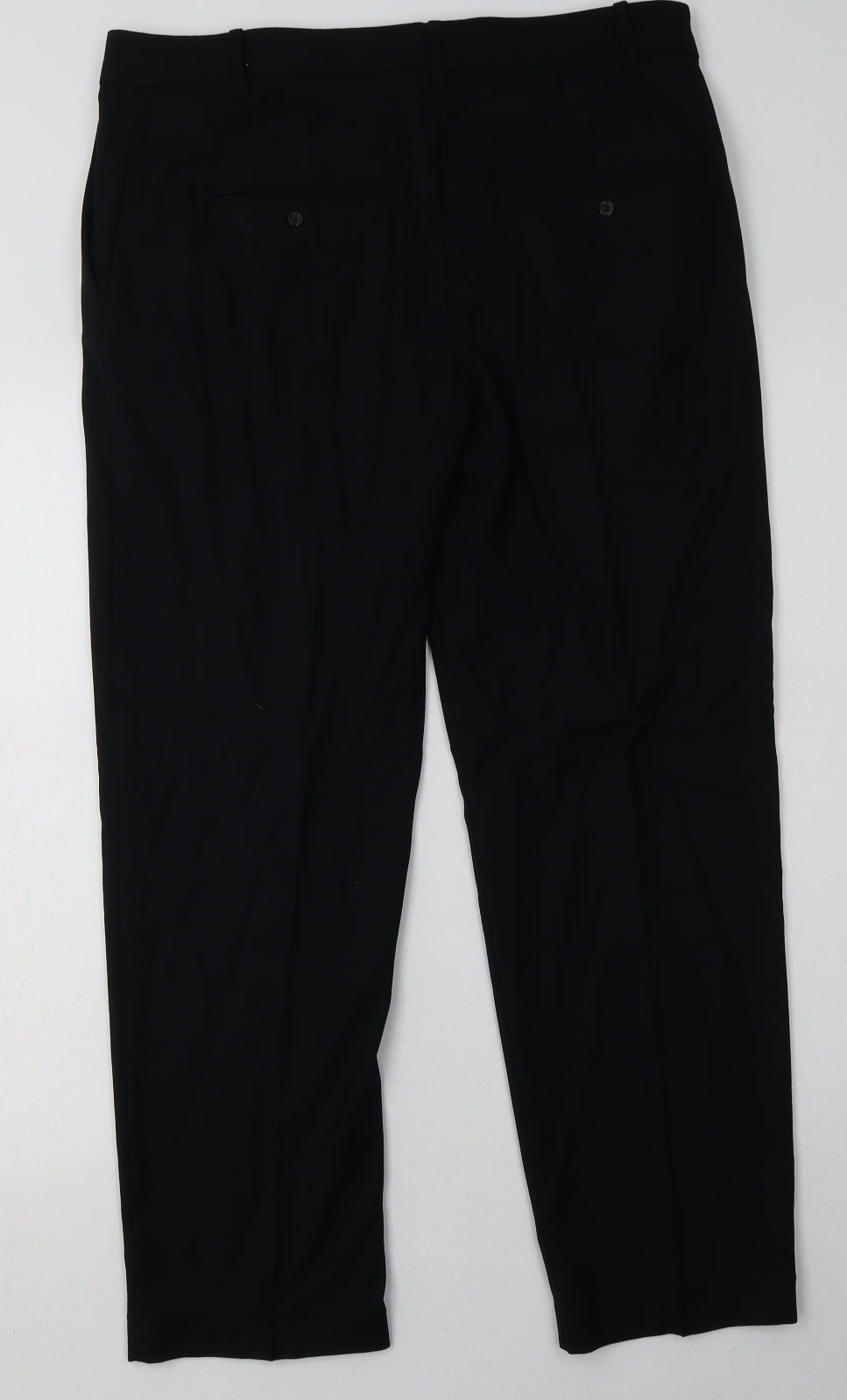 Womens UK Size 12 Marks and Spencer Regular Fit  Black Trousers