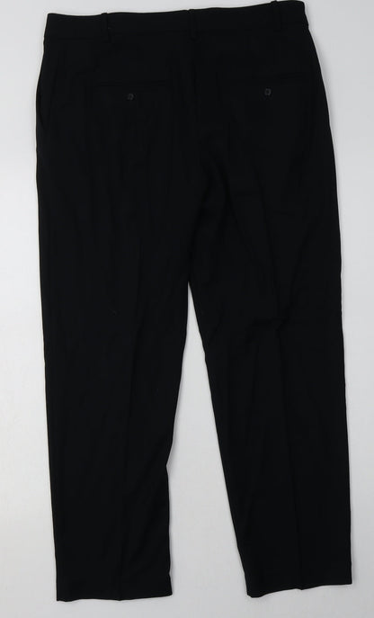 Womens UK Size 12 Marks and Spencer Regular Fit  Black Trousers