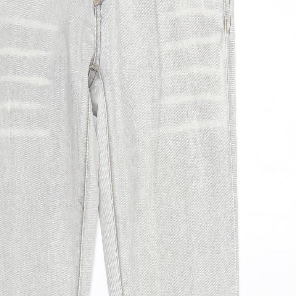 Promod Womens Grey  Cotton Straight Jeans Size 8 L32 in Regular