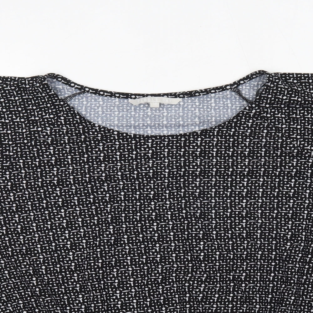 Womens UK Size 18 Pebble Bay Black Basic Blouse