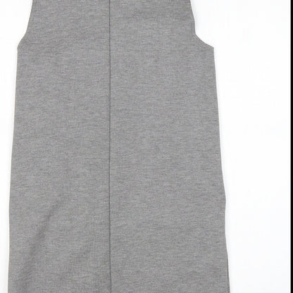 Topshop Womens Grey  Polyester Jacket Blazer Size 8