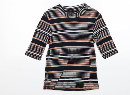 Womens UK Size 8 Topshop Multicoloured Basic T-Shirt