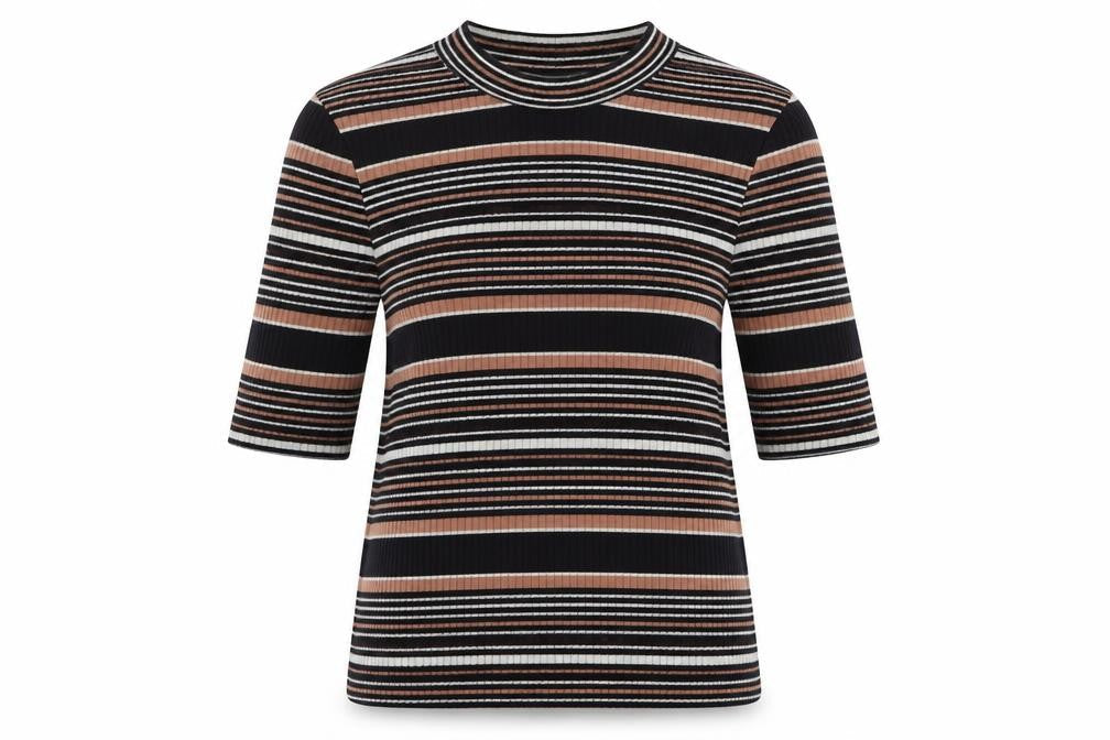 Womens UK Size 8 Topshop Multicoloured Basic T-Shirt
