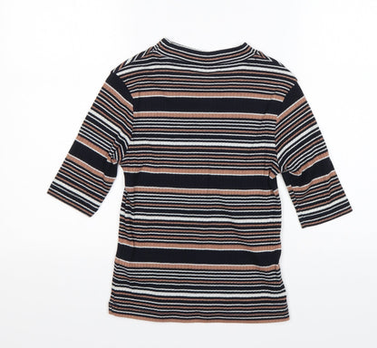 Womens UK Size 8 Topshop Multicoloured Basic T-Shirt