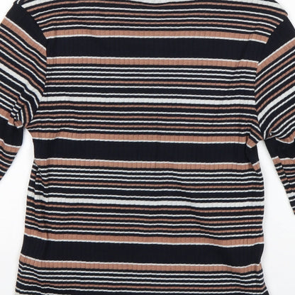 Womens UK Size 8 Topshop Multicoloured Basic T-Shirt