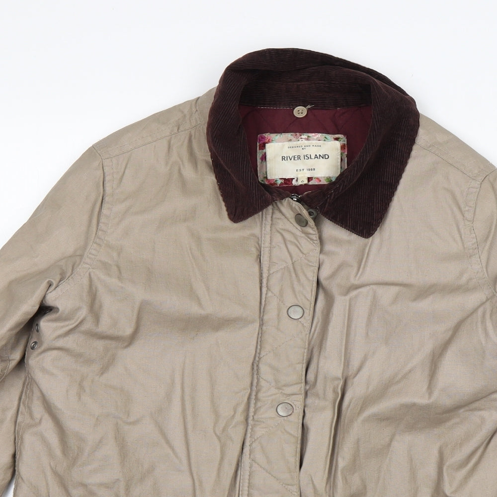 Womens UK Size 6 River Island Beige Jacket