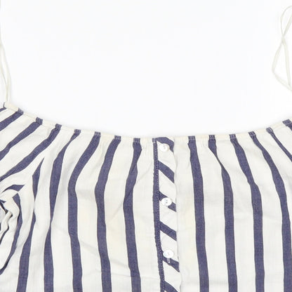Womens UK Size 4 Miss Selfridge Multicoloured Basic T-Shirt