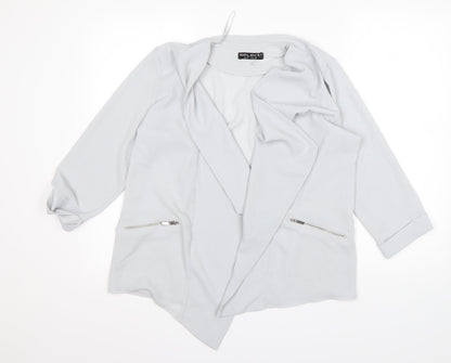 Select Womens Grey  Polyester Jacket Blazer Size 12