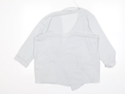 Select Womens Grey  Polyester Jacket Blazer Size 12