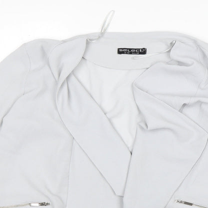 Select Womens Grey  Polyester Jacket Blazer Size 12