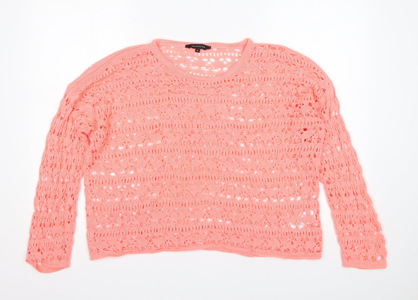 Womens UK Size M Peacocks Pink Pullover Jumper