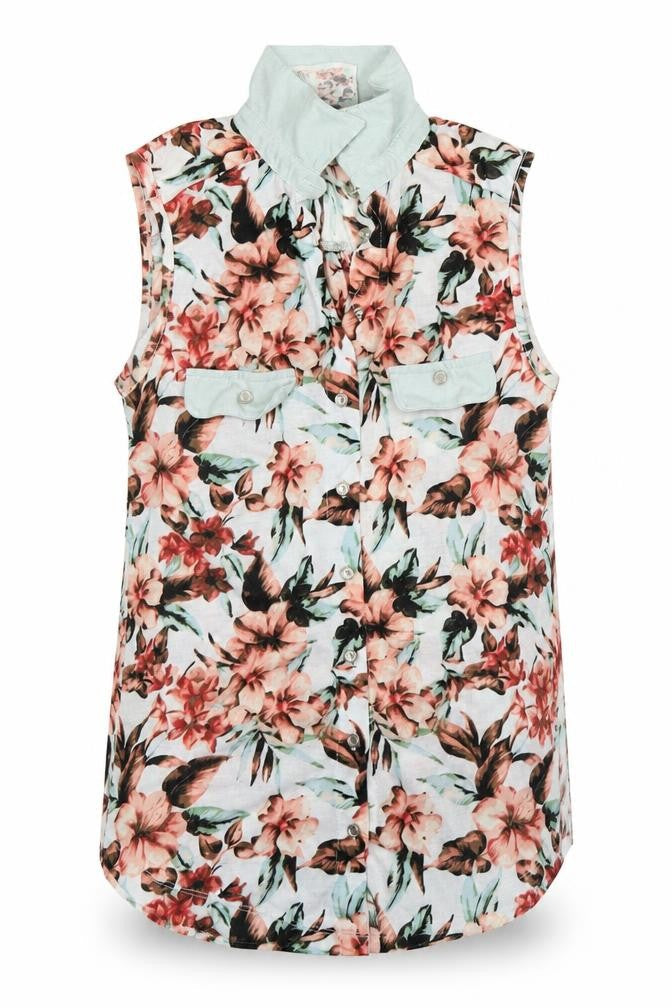 Womens UK Size 10 Atmosphere Multicoloured Basic Button-Up
