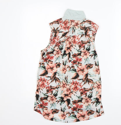 Womens UK Size 10 Atmosphere Multicoloured Basic Button-Up
