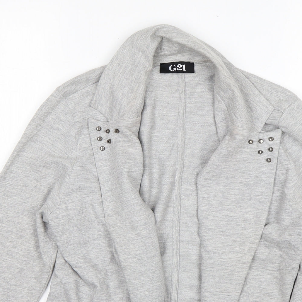 George Womens Grey  Polyester Jacket Blazer Size 12