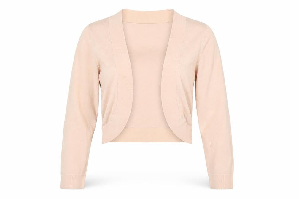 Front view of planet women’s pink v-neck viscose cardigan jumper, size XS