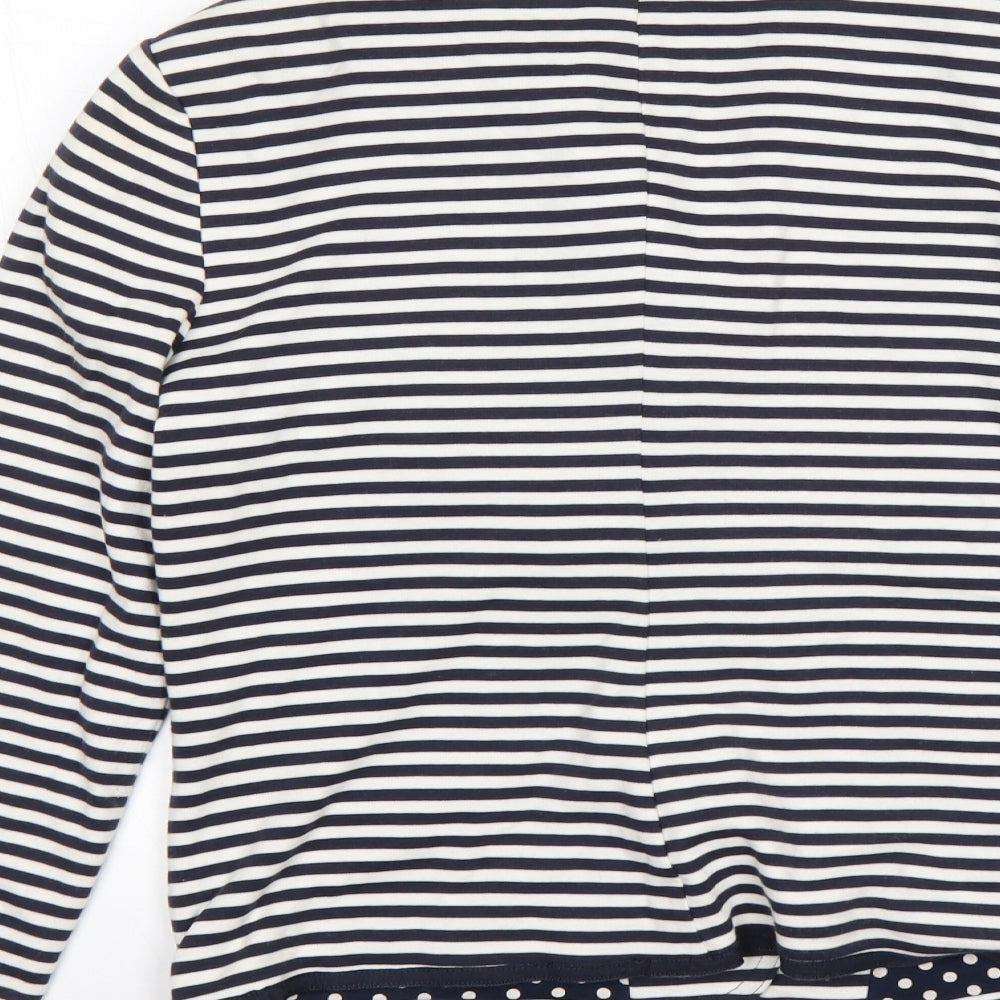 NEXT Womens Multicoloured Striped Cotton Jacket Blazer Size 12