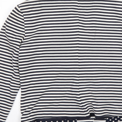 NEXT Womens Multicoloured Striped Cotton Jacket Blazer Size 12