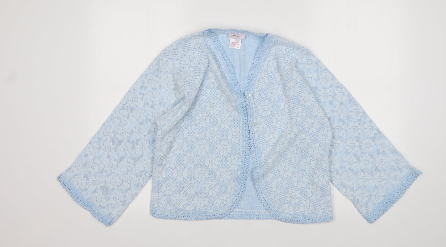 Womens UK Size M Lux Lux Blue Cardigan Jumper