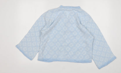 Womens UK Size M Lux Lux Blue Cardigan Jumper