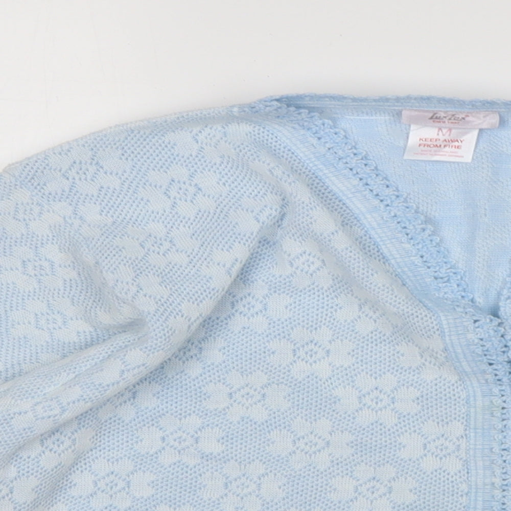 Womens UK Size M Lux Lux Blue Cardigan Jumper