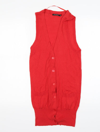 Womens UK Size 8 Atmosphere Red Cardigan Jumper