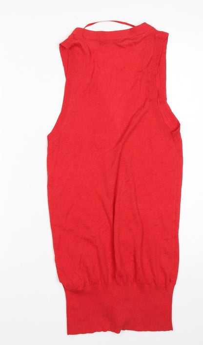 Womens UK Size 8 Atmosphere Red Cardigan Jumper