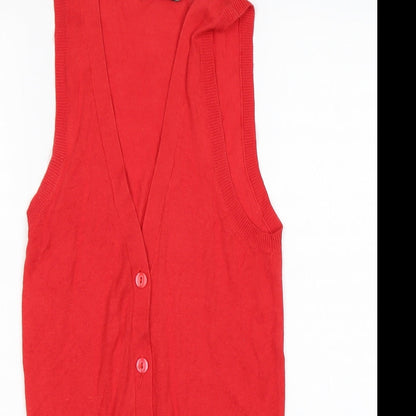 Womens UK Size 8 Atmosphere Red Cardigan Jumper
